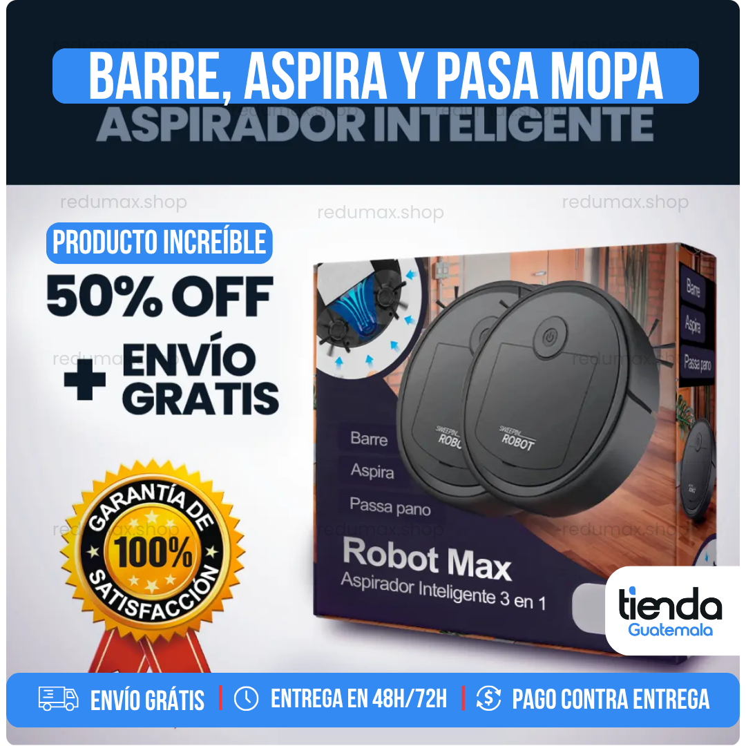 MAXCLEAN - ROBOT ASPIRADOR INTELIGENTE - 50% DESCUENTO