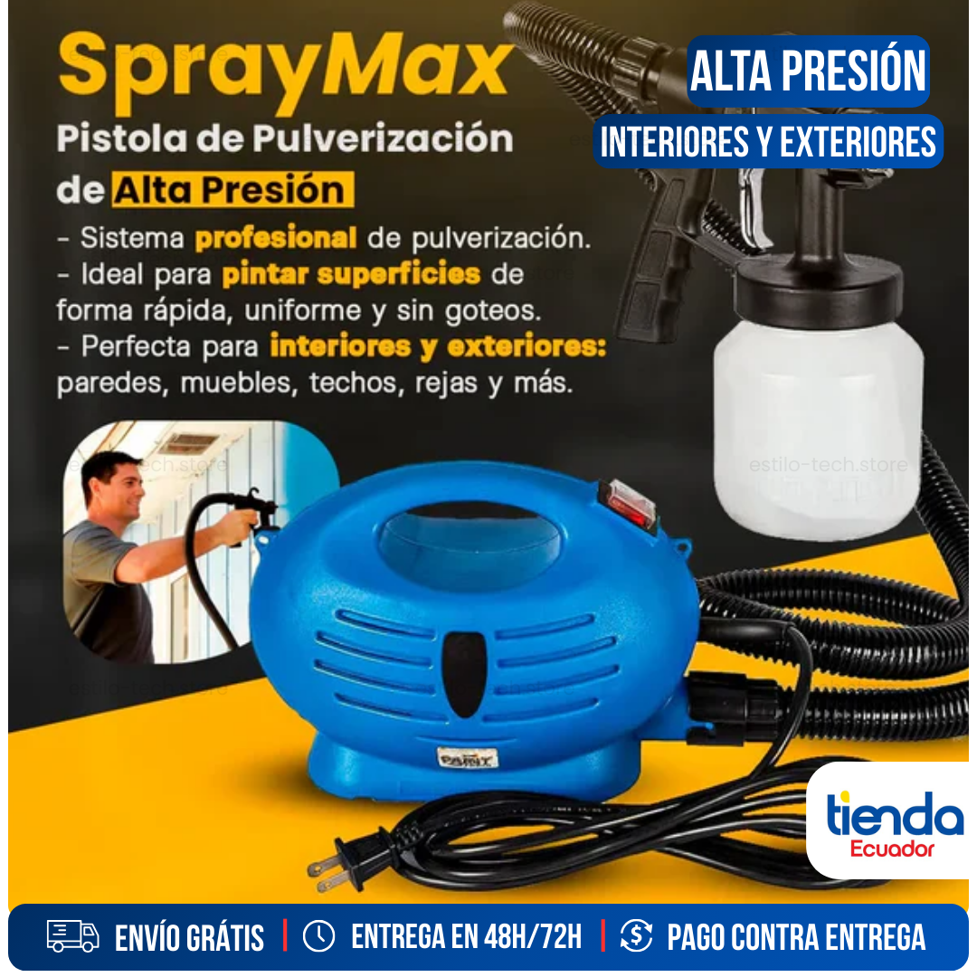 SprayMax – Pistola de Pulverización de Alta Presión con Compresor Integrado
