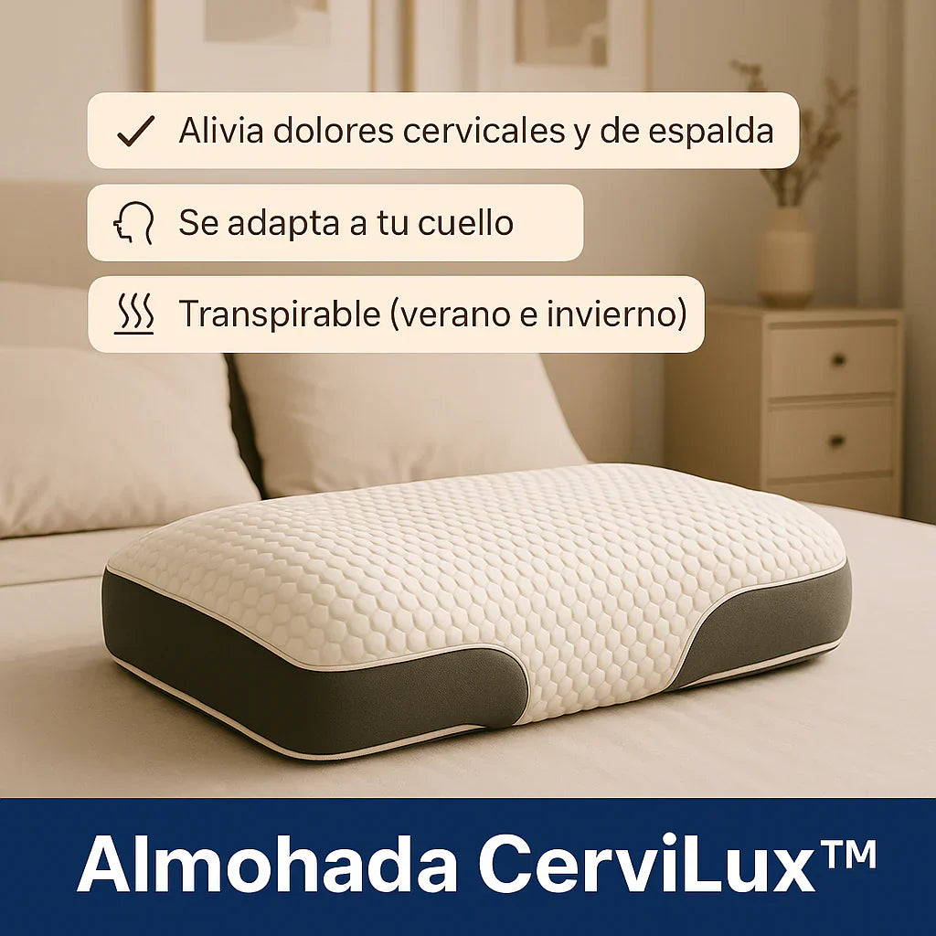 PAGA 1 y LLEVASE 4 - Almohada CerviLux™ G - Redescubre el placer de despertar sin dolores